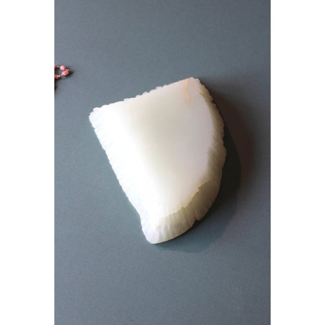 Asymmetrical ashtray - white ashtray - faux stone - incense burner - palo santo - heavy ashtray - stone dish - white dish - organic For Sale - Image 10 of 10