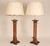 Vintage Italian Neoclassical Column Lamps in Turned Burl Wood, 1980s, Set of 2 For Sale - Image 6 of 9
