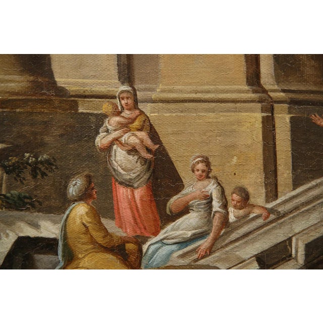 Giovanni Paolo Panini Oil on canvas 24.25" x 35.25" Greek or Roman Scene. Written on the back: N.35