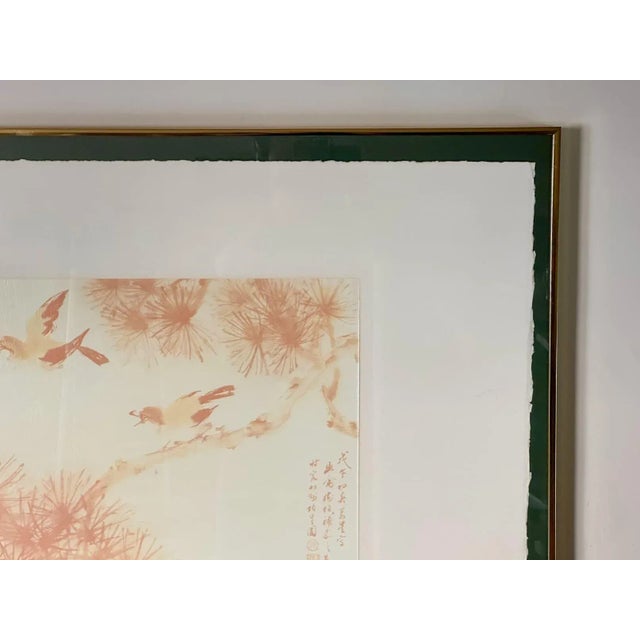 1990s Signed and Numbered Colored Lithograph in a Greg Copeland Gold Frame For Sale - Image 5 of 10