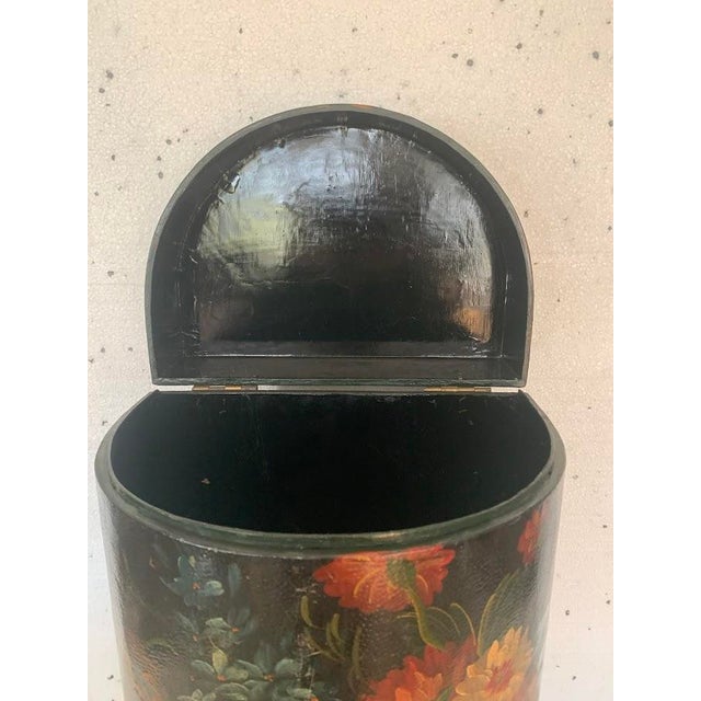Half-Moon Painted Storage Box, 1970s For Sale - Image 9 of 11