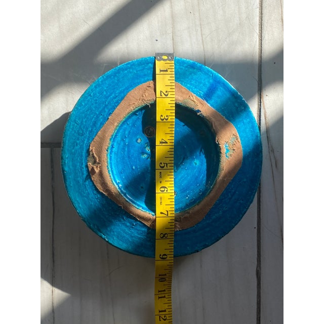 1950s Vintage Bitossi Ashtray: Mid-Century Modern Italian Ceramic, Rimini Blue For Sale - Image 5 of 5