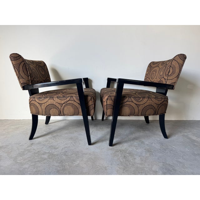 Pair of Contemporary Club Chairs by Thayer Coggin Inc. For Sale - Image 4 of 16