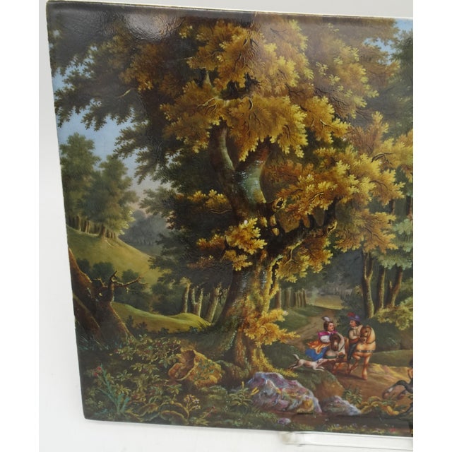 Andre Alfred, Animated Landscape, 1834, Painting on Paris Porcelain For Sale - Image 14 of 18