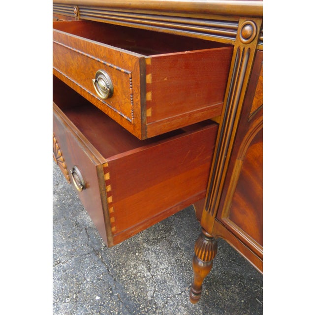 J B Van Sciver Early 1900s Carved Long Sideboard Buffet Credenza Bathroom Vanity For Sale In Miami - Image 6 of 12
