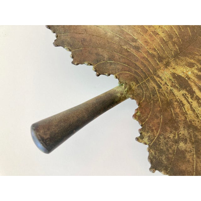 Bronze Leaf Centerpiece Sculpture #3 For Sale - Image 11 of 12