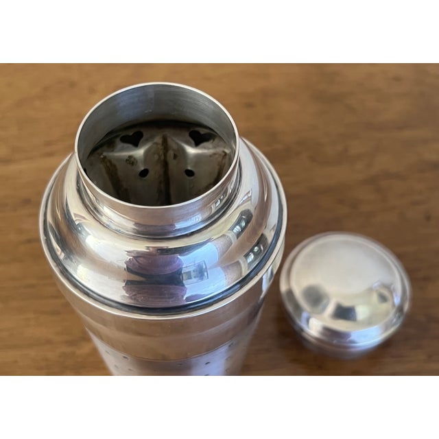 Silver St. Medard Art Deco 3 Piece Cocktail Shaker, C. 1930's For Sale - Image 8 of 11