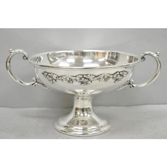 Vintage Rs Co Sheffield Silver Plated Trophy Cup Pedestal Compote Fruit Bowl For Sale - Image 13 of 13