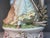 Metal 1940s Capodimonte Porcelain Table Lamp Lady Playing Harp 40 in Tall. For Sale - Image 7 of 12