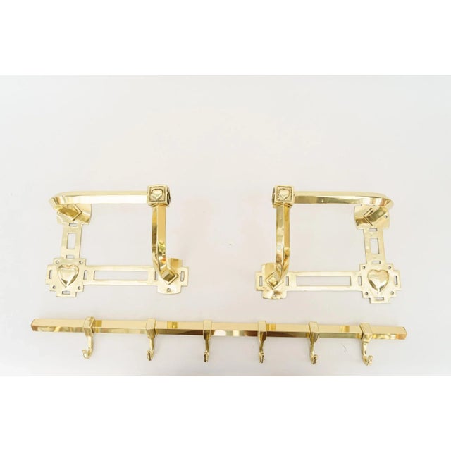 Gold Vintage Wardrobe in Brass, 1920s For Sale - Image 8 of 9