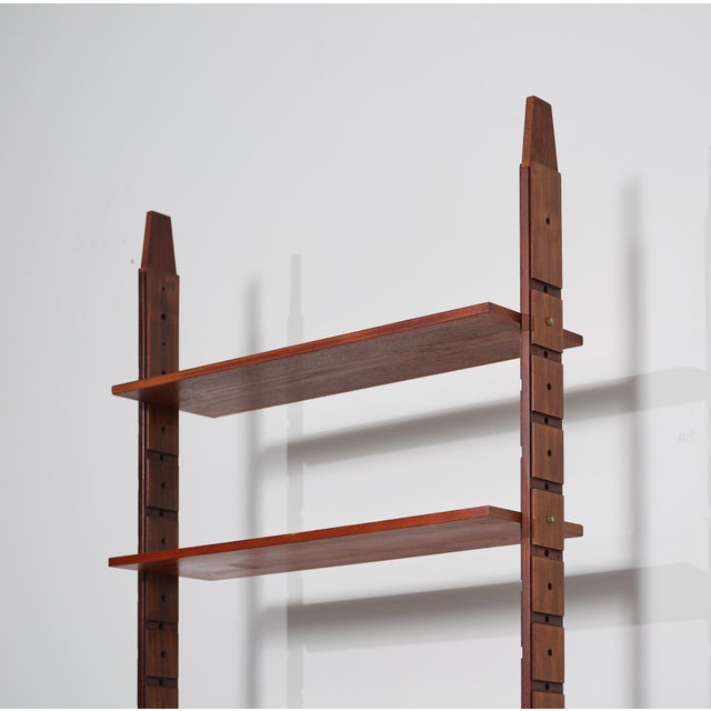 Vintage Italian Modular Bookshelf with Desk Table, 1950s For Sale - Image 6 of 11