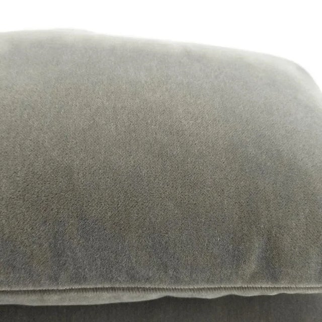 Not Yet Made - Made To Order Solid Gray Mohair Lumbar Pillow Cover - 12" X 20" For Sale - Image 5 of 6