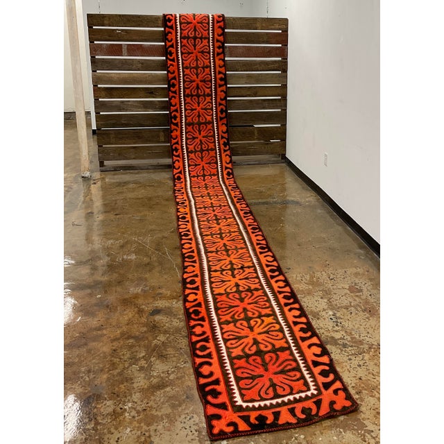 Vintage Shyrdak Felt Runner 2'4" X 21'5" For Sale - Image 15 of 17