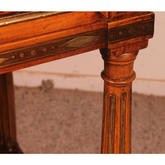 Wood Louis XVI Console in Cherry by LM Pluvinet, 18th Century For Sale - Image 7 of 16