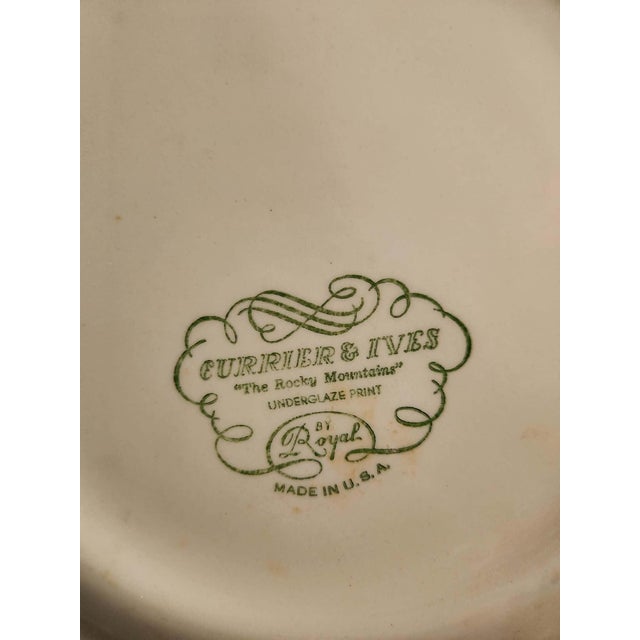White Vintage Royal China Currier & Ives Blue Dinnerware & Glassware Set - 67 Pieces For Sale - Image 8 of 11