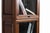 Mission Narrow Barrister Bookcase - Beveled Glass - Walnut Stain For Sale In Chicago - Image 6 of 17
