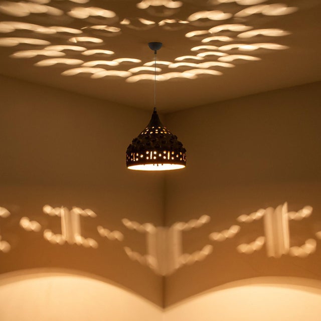 Brown Green Ceramic Pendant Light, Denmark, 1970 For Sale - Image 17 of 18