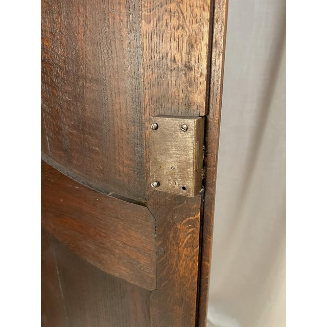 Antique French Provincial Carved Oak Bonnetière Cabinet For Sale - Image 12 of 14