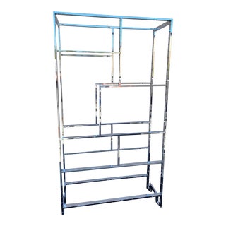 1970s Mid-Century Modern Milo Baughman for Dia Chrome and Glass Etagere For Sale