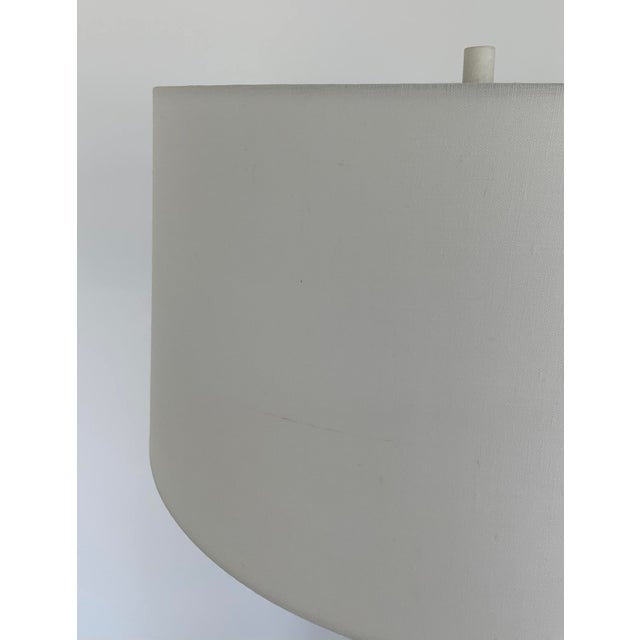 Original retail $1035, stylish Revelation Modern Carved White Marble Metaphor Table Lamp, white fabric stage, Antique...