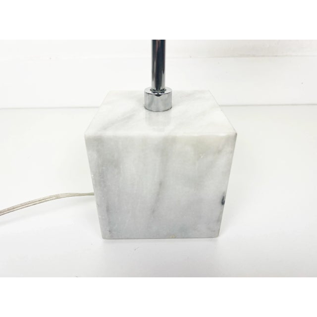 Koch and Lowy Marble Base Chrome Table Lamp For Sale In Detroit - Image 6 of 13