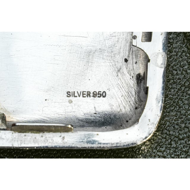 Metal Amazing Ornate Antique Foliate Pattern Sterling Silver Card Cigarette Case For Sale - Image 7 of 13