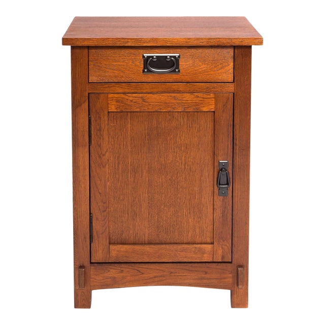 Mission / Arts and Crafts 1 Door, 1 Drawer Nightstand For Sale