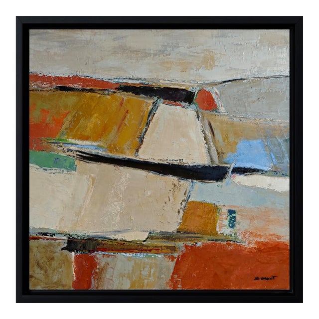 Echo of Landscape, Abstract, Fields, Contemporary, Framed by Sophie Dumont For Sale