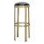Prince Bar Stool with Leather in Brass Finish For Sale