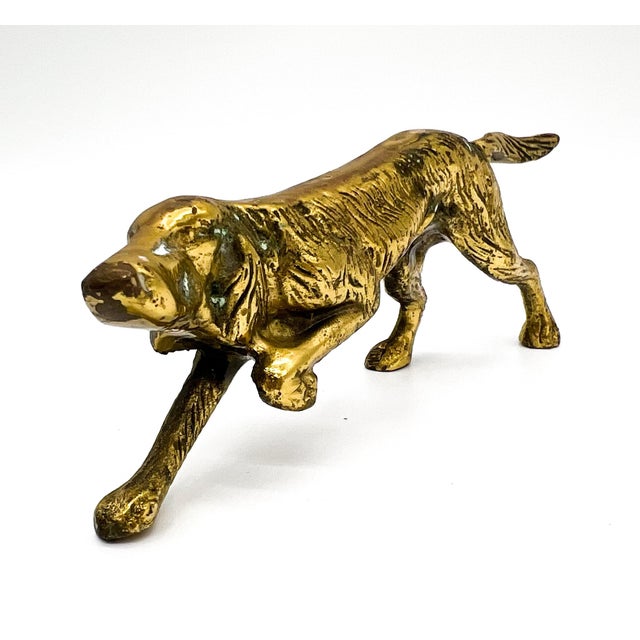 Vintage Brass Hunting Hound Dog Sculpture – Sporting / English Traditional For Sale - Image 4 of 9