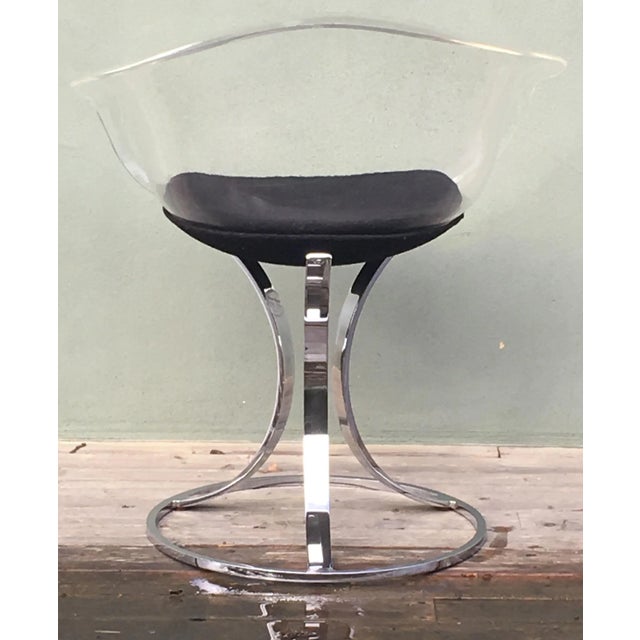 1960s Mid-Century Acrylic & Chrome Chair by Peter Hoyte, 1960s For Sale - Image 5 of 9