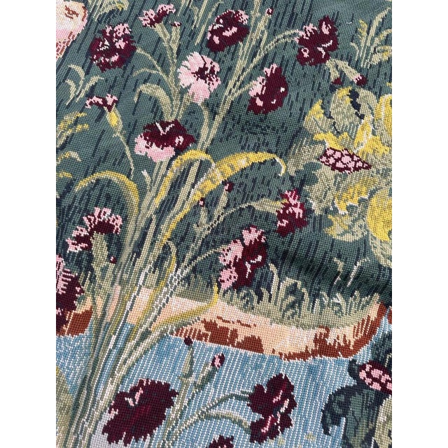 Vintage French Aubusson Style Needlepoint Tapestry, 1950s For Sale - Image 15 of 18