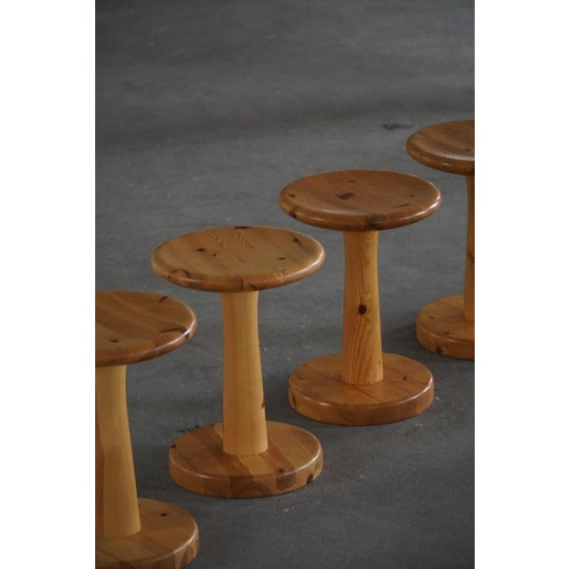 Mid-Century Danish Pine Stools or Pedestals by Rainer Daumiller, 1970s, Set of 4 For Sale - Image 12 of 18