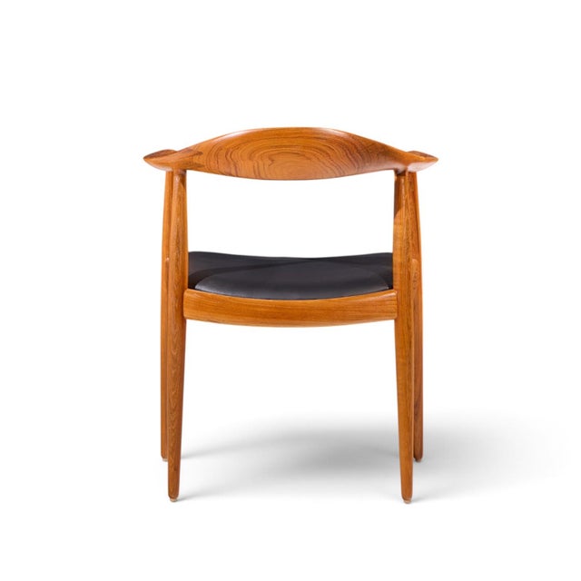 Brown Hans Wegner for Johannes Hansen Mid Century Danish Teak the Chair - Set of 6 For Sale - Image 8 of 11
