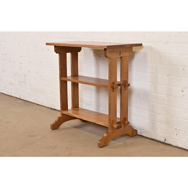 Stickley Roycroft Mission Oak Arts & Crafts "Little Journeys" Table or Bookshelf For Sale - Image 12 of 12