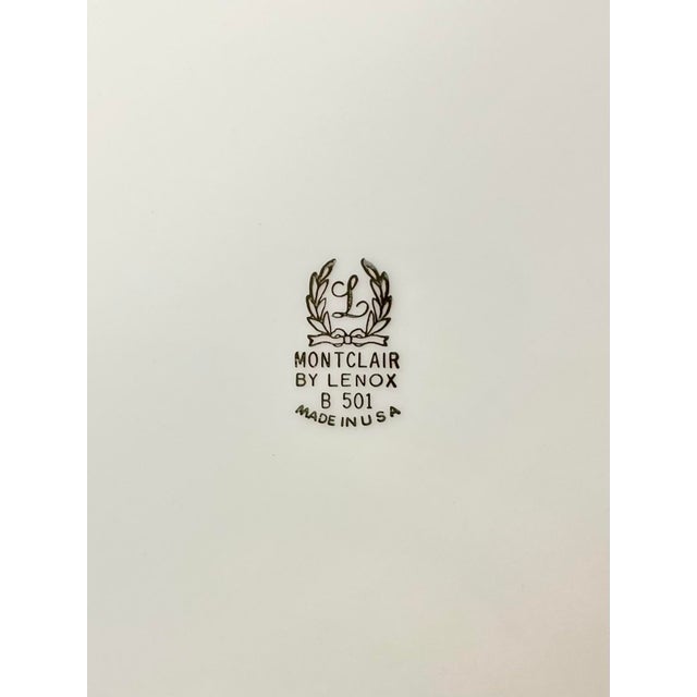1980s 1980s Lenox “Montclair” Bone China Dinner Plates - a Pair For Sale - Image 5 of 5