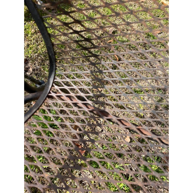 1960s Vintage Wrought Iron Patio Chairs in the Style of Russell Woodard - a Pair For Sale - Image 9 of 13