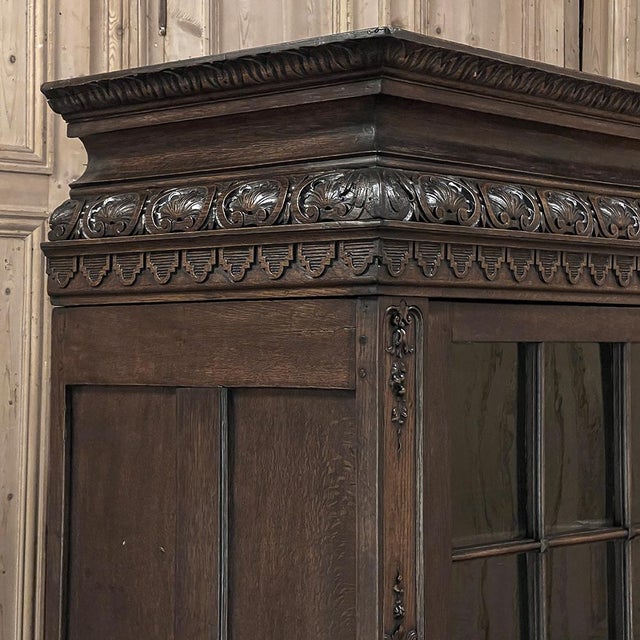 18th Century French Régence Carved Oak Bookcase ~ Bibliothèque For Sale - Image 16 of 18