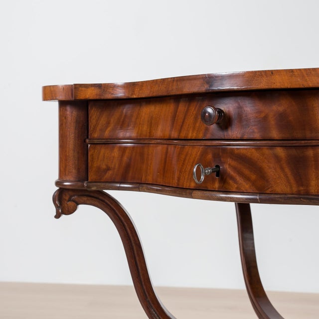 Antique English Mahogany Worktable, 1800s For Sale - Image 13 of 14