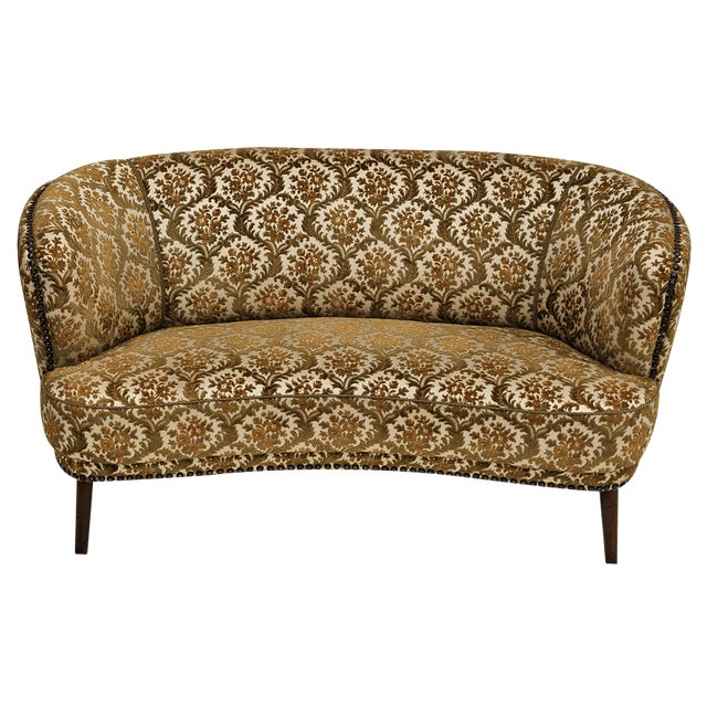 Vintage Danish Two-Seater Banana Sofa, 1960s For Sale