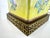 Vintage Chinoiserie Small Yellow Porcelain Table Lamp With Brass Base and Floral Motif For Sale In Little Rock - Image 6 of 9