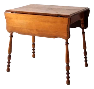 Antique Oak Table With Turned Legs