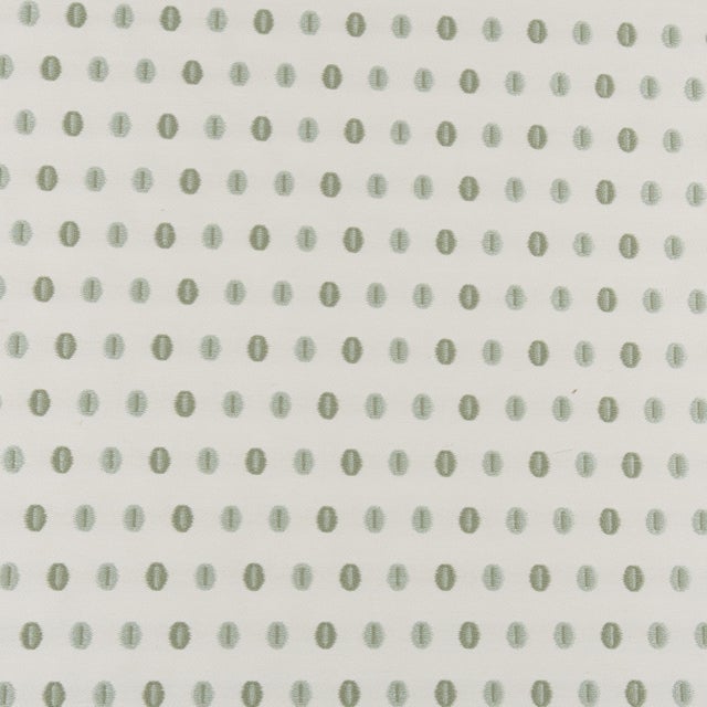 2020s Materialworks by Hable Moka Embroidered Performance Fabric in Celadon For Sale - Image 5 of 5