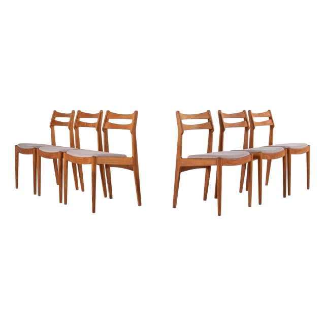 Mid-Century Modern Danish Oak Dining Chairs from Vamo Sønderborg, 1960s, Set of 6 For Sale