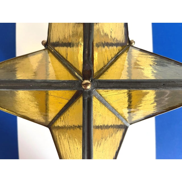1960s Gold Glass Star Light For Sale - Image 11 of 18