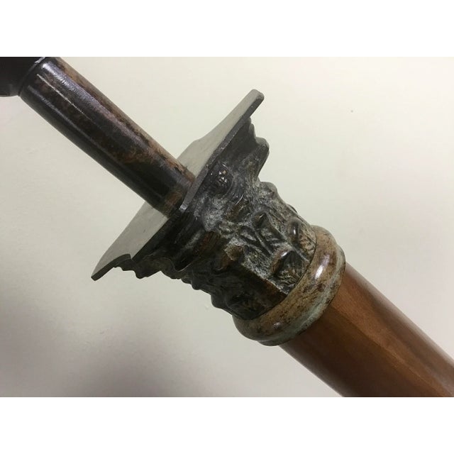 Mid-Century Empire Style Column Table Lamps, 1950s, Set of 2 For Sale - Image 10 of 11