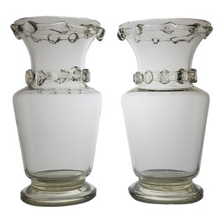 Blown Glass Vases, Late 19th Century, Set of 2 For Sale