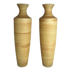 Pair of French Art Deco Style Glass Vases