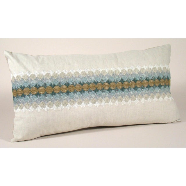 Muted Embroidered Scallop Bolster Pillow Cover Chairish