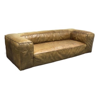 Timothy Oulton for Restoration Hardware Fulham Leather Sofa For Sale
